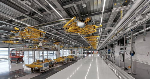 保時捷萊比錫工廠純電動macan車身車間已封頂現開始安裝設備